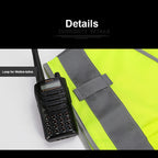 Multi-pockets Safety Vest Reflective Workwear Clothing, XXL-Chest 130cm, L-Chest 118cm, M-Chest 112cm, XL-Chest 124cm — XL-Chest 124cm