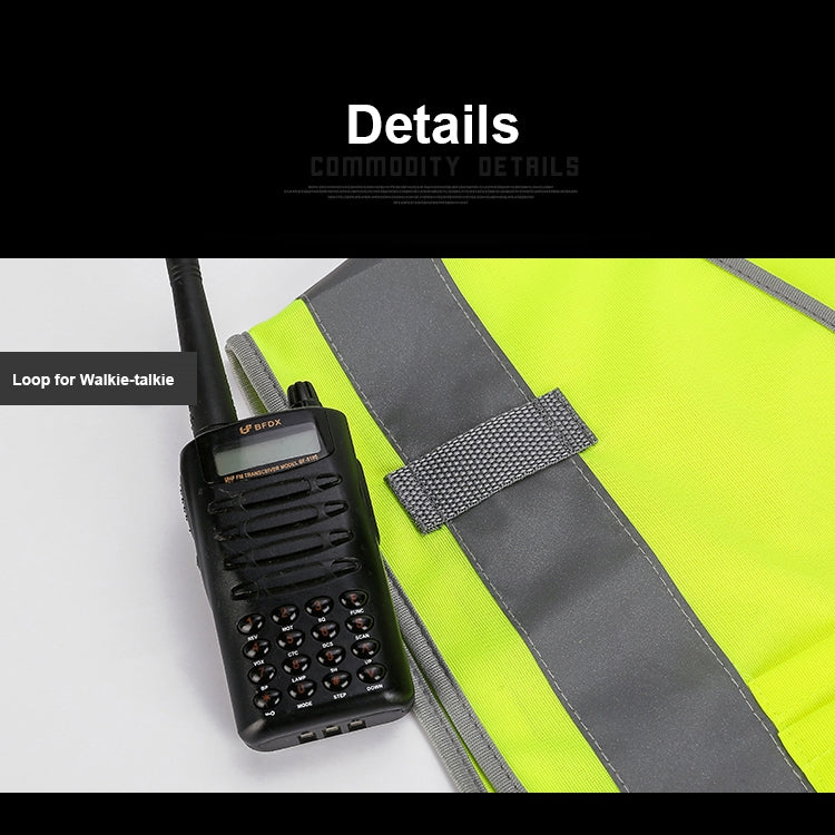 Multi-pockets Safety Vest Reflective Workwear Clothing, XXL-Chest 130cm, L-Chest 118cm, M-Chest 112cm, XL-Chest 124cm — XL-Chest 124cm