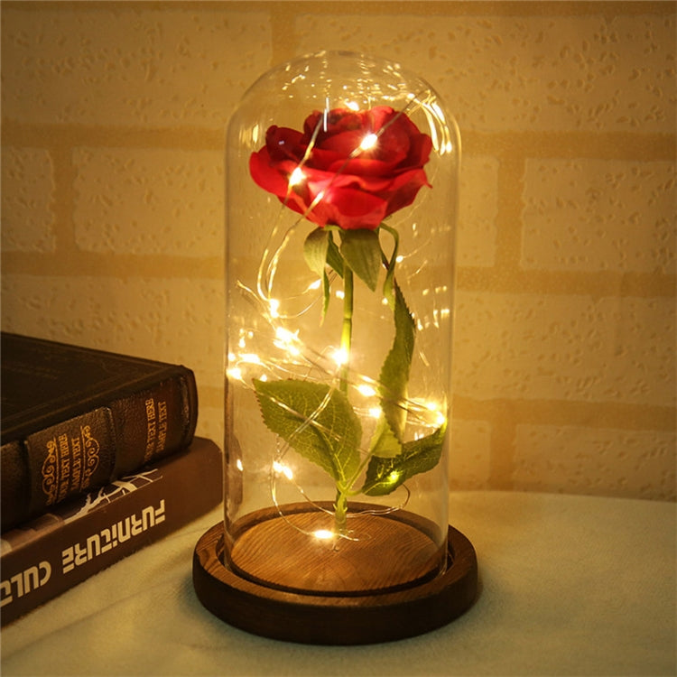 LED flashing luminous artificial fresh roses romantic decorative flower wedding Valentine's Day gift to send lovers birthday