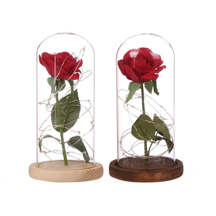 LED flashing luminous artificial fresh roses romantic decorative flower wedding Valentine's Day gift to send lovers birthday