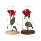 LED flashing luminous artificial fresh roses romantic decorative flower wedding Valentine's Day gift to send lovers birthday
