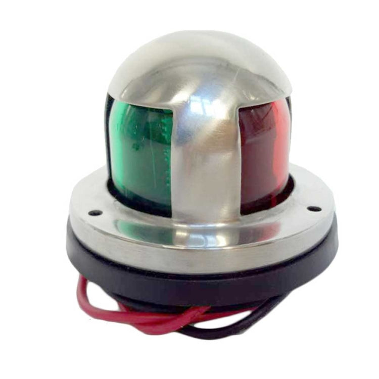 IP65 Waterproof Stainless Steel Two-color Marine Signal Light Red and Green LED Lights, 4W 12V