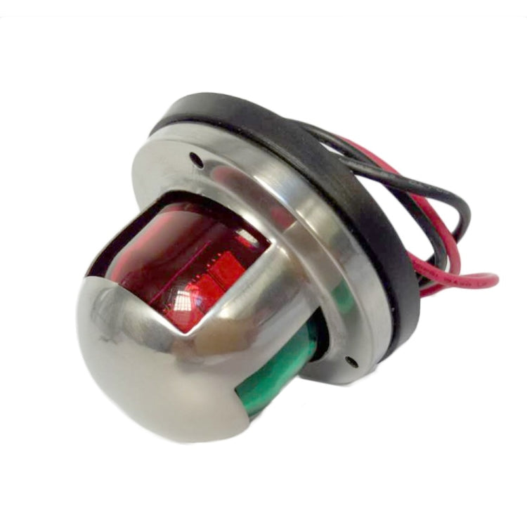 IP65 Waterproof Stainless Steel Two-color Marine Signal Light Red and Green LED Lights, 4W 12V