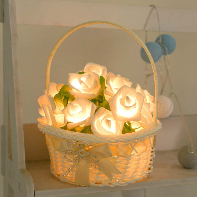 Rose Flower Battery Powered Fairy Lights Wedding Home Birthday Party Garland Decor String Lamp