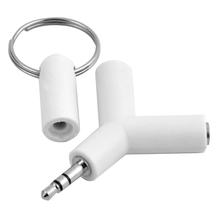 Mini Y Shaped 3.5mm Male to Double 3.5mm Female Jack Audio Headset Adapter Connector Keychain — view 7