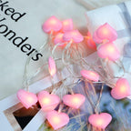 LED Fairy Lights Love Heart Lantern Navidad String Lights Holiday Lighting Bedroom Home Decoracion, 2m 16LEDs