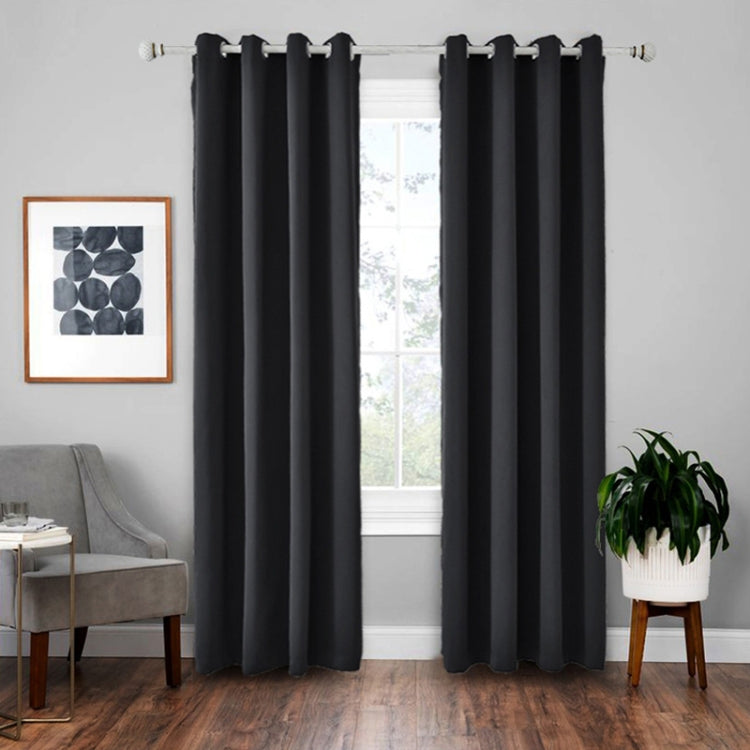 High-precision Curtain Shade Cloth Insulation Solid Curtain — Black