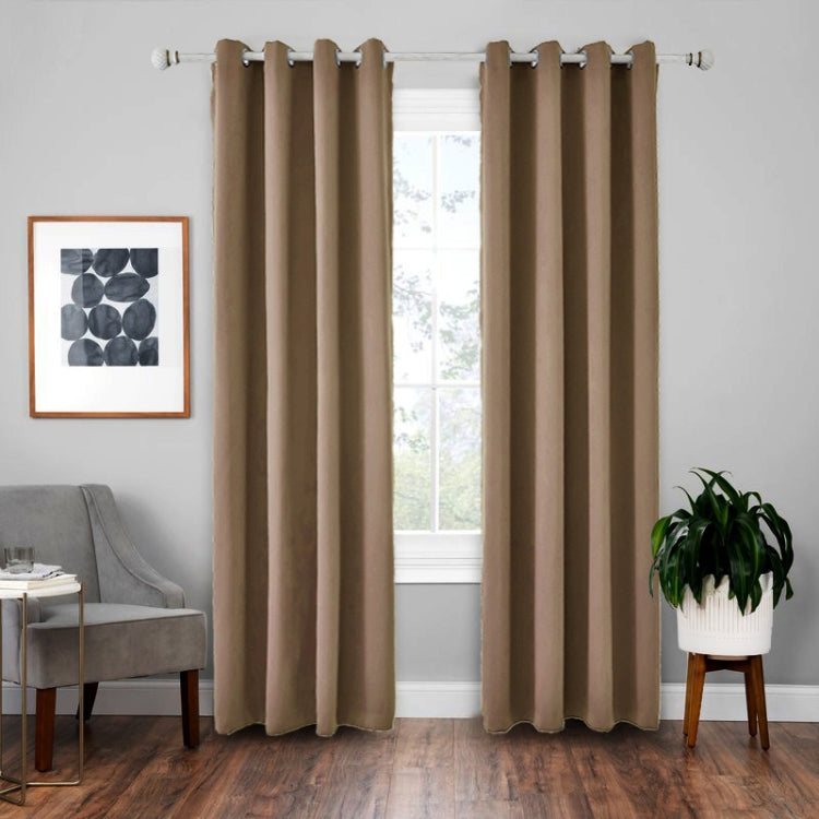 High-precision Curtain Shade Cloth Insulation Solid Curtain — Khaki