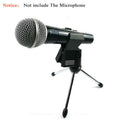 Microphone Stand Adjustable Microphone Stand Foldable Mic Clamp Clip Holder Stand Metal Tripod