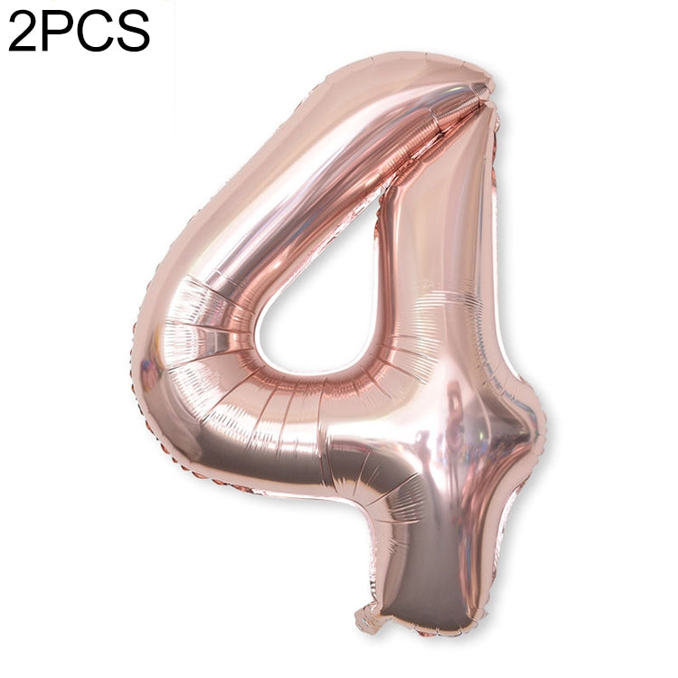 2 PCS 40 Inch Aluminium Foil Number Balloons Birthday Wedding Engagement Party Decor Kids Ball Supplies