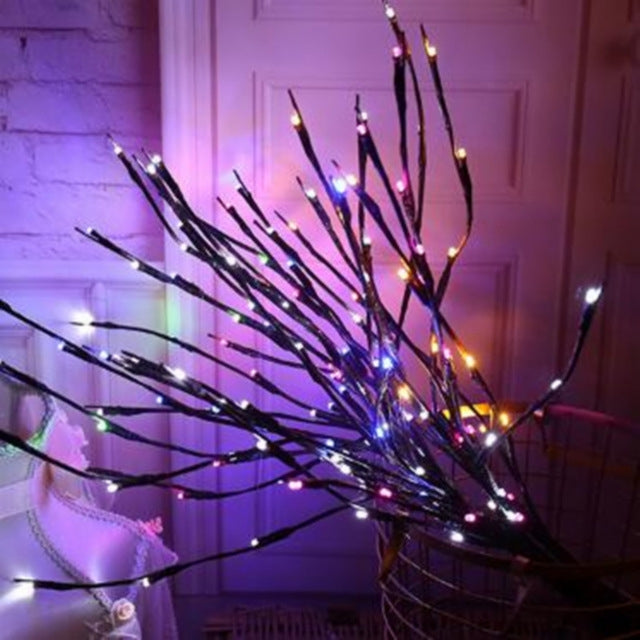LED Willow Branch Lamp Floral Lights Holiday Home Christmas Party Garden Decoration Battery Operated Christmas Birthday Gifts
