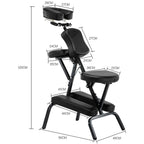 Portable Folding Adjustable Massage Chair Tattoo Scraping Chair Beauty Bed with Armrest — view 3
