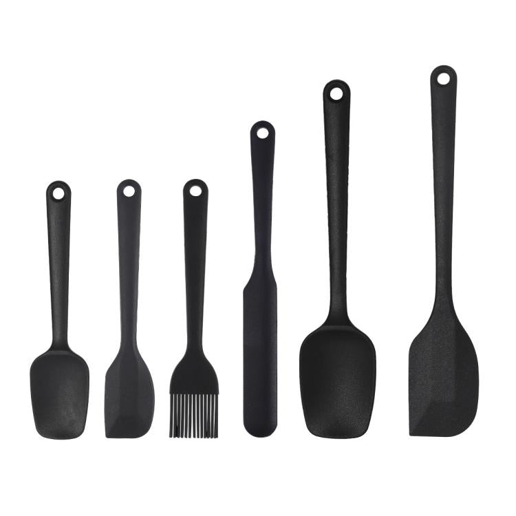 LsCook 6 in 1 Food Grade Silicone Spatula Cake Spatula Oil Brush Mixing Knife Baking Cooking Utensils Set