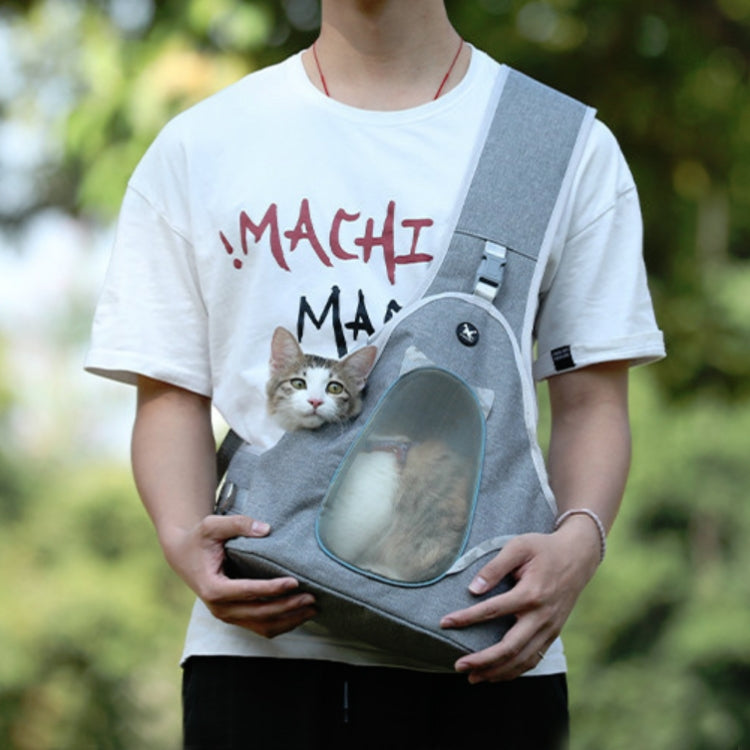 TAILUP Pets Carry Out Shoulder Bag Convenient Foldable Leather Chest Bag — view 15