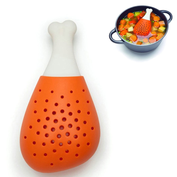 Silicone Cartoon Dog Bone Chicken Leg Condiment Filter Bag Soup Filter