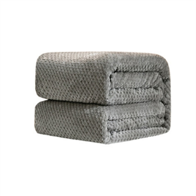 Thicken Solid Color Mesh Pineapple Flannel Blanket Coral Fleece Air Conditioning Sofa Cover Winter Warm Sheets Easy Wash Faux Fur Blankets