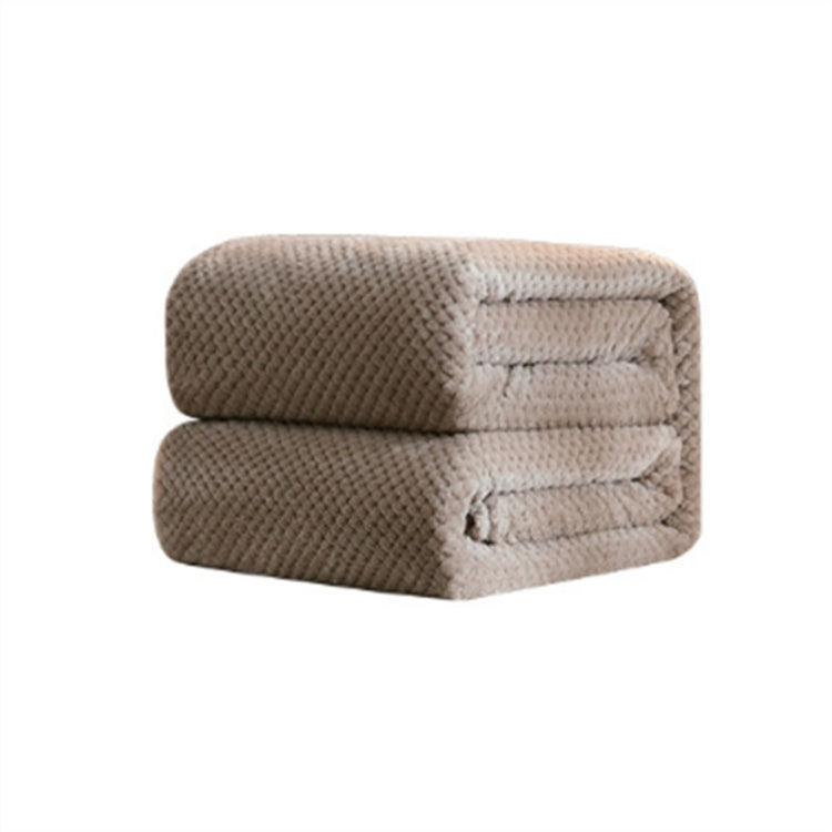 Thicken Solid Color Mesh Pineapple Flannel Blanket Coral Fleece Air Conditioning Sofa Cover Winter Warm Sheets Easy Wash Faux Fur Blankets