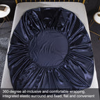 Home Ice Silk Simulation Silk Four-Piece Pillowcase Flat Sheet Fitted Sheet Set