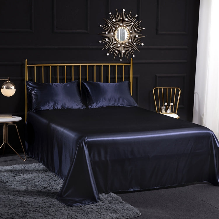 Home Ice Silk Simulation Silk Four-Piece Pillowcase Flat Sheet Fitted Sheet Set