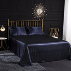 Home Ice Silk Simulation Silk Four-Piece Pillowcase Flat Sheet Fitted Sheet Set