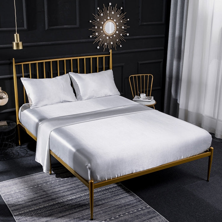Home Ice Silk Simulation Silk Four-Piece Pillowcase Flat Sheet Fitted Sheet Set