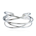 Cuff Bangles For Women Girls Fashion Bangles Bracelets — Rose Red