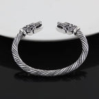 Men Wristband Cuff Wolf Head Viking Bracelet Jewelry Fashion Accessories — view 4