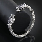 Men Wristband Cuff Wolf Head Viking Bracelet Jewelry Fashion Accessories — view 5