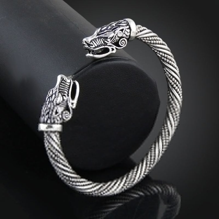 Men Wristband Cuff Wolf Head Viking Bracelet Jewelry Fashion Accessories — view 5