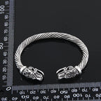 Men Wristband Cuff Wolf Head Viking Bracelet Jewelry Fashion Accessories — view 6