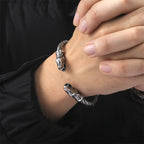 Men Wristband Cuff Wolf Head Viking Bracelet Jewelry Fashion Accessories — view 8