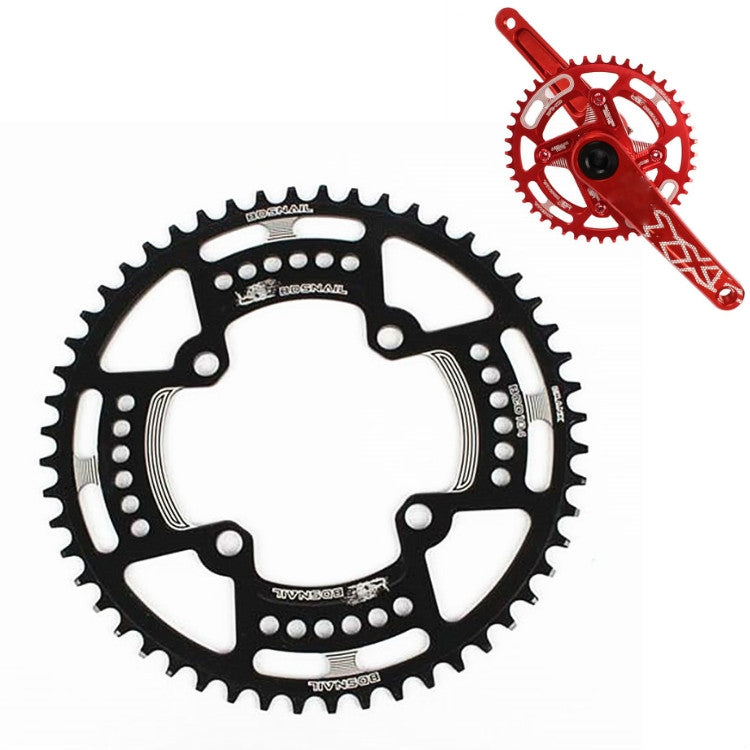 Snail Positive And Negative Tooth Discs Mountain Bike Single Disc Large Tooth Disc 104mm Bcd — Red