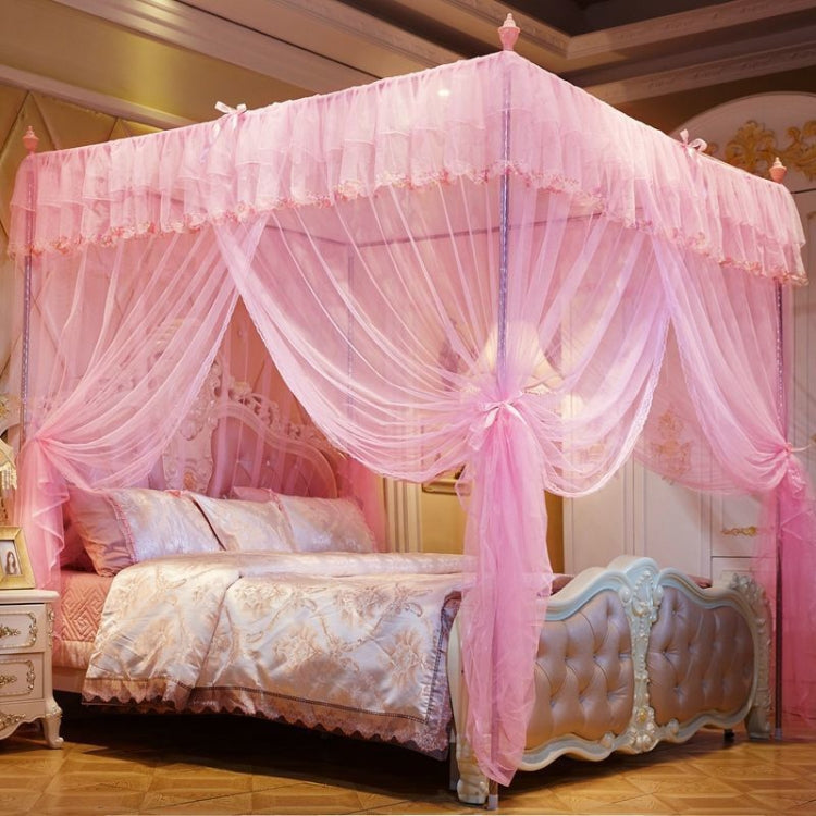 Palace Style Encryption Floor-standing Stainless Steel Three-door Mosquito Net