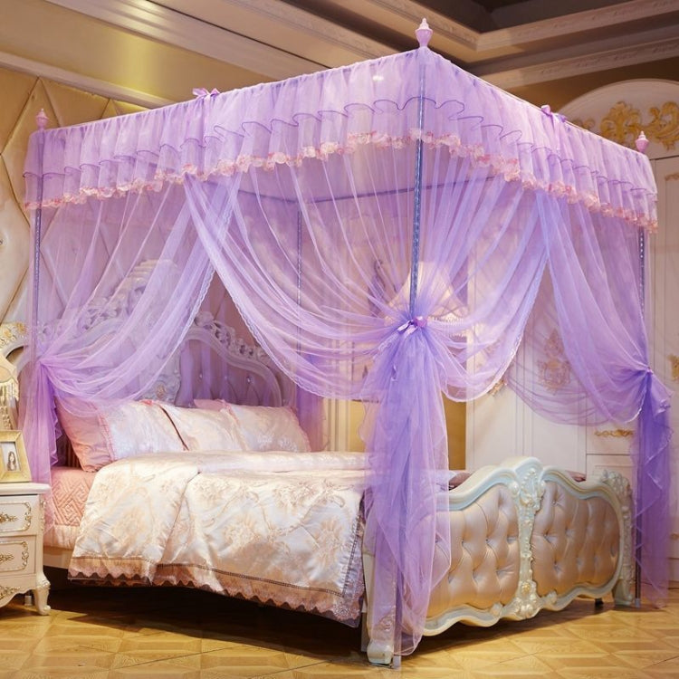 Palace Style Encryption Floor-standing Stainless Steel Three-door Mosquito Net