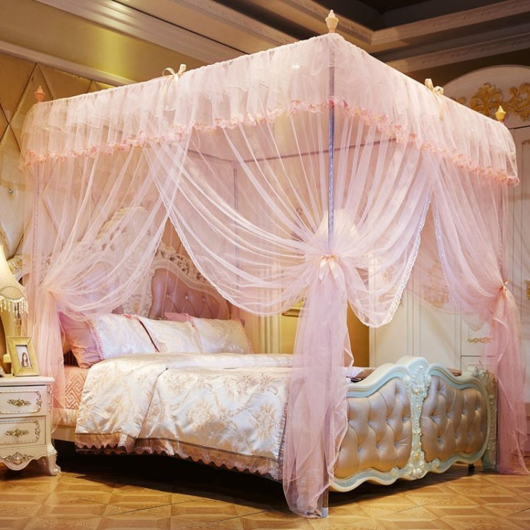 Palace Style Encryption Floor-standing Stainless Steel Three-door Mosquito Net
