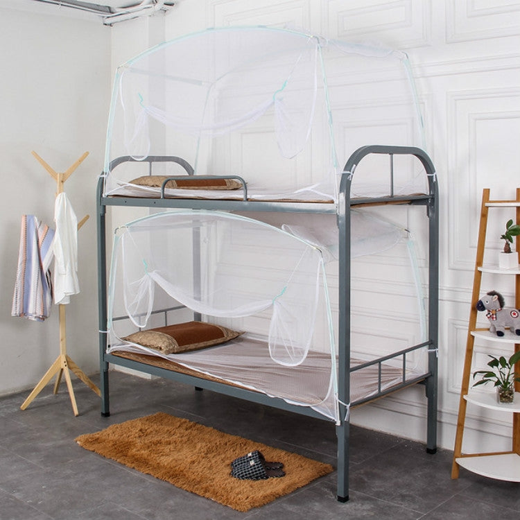 Student Dormitory Single Bed Zipper Square Top Encryption Full Bottom Mosquito Net