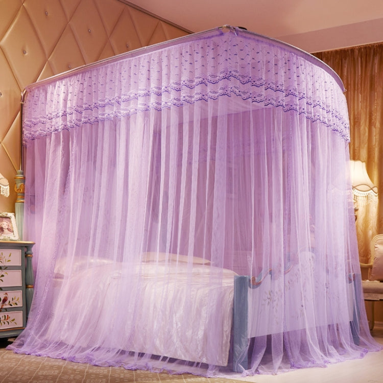 U-shaped Three-door Stainless Steel Tube Floor Mosquito Net
