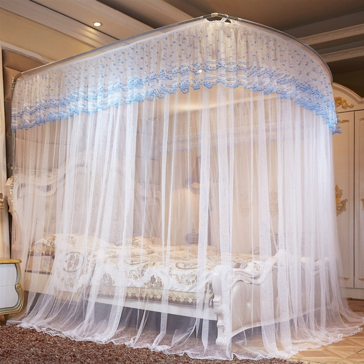 U-shaped Three-door Stainless Steel Tube Floor Mosquito Net