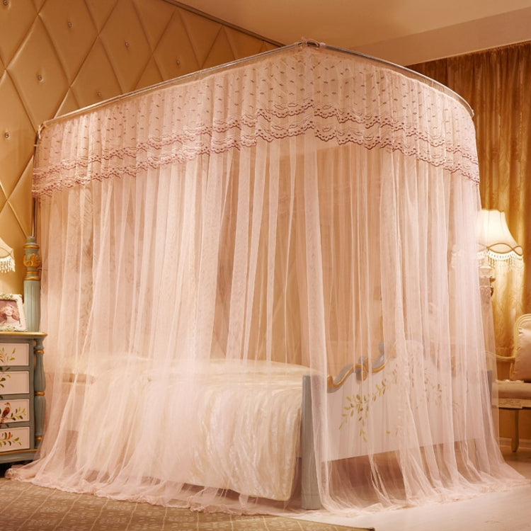 U-shaped Three-door Stainless Steel Tube Floor Mosquito Net