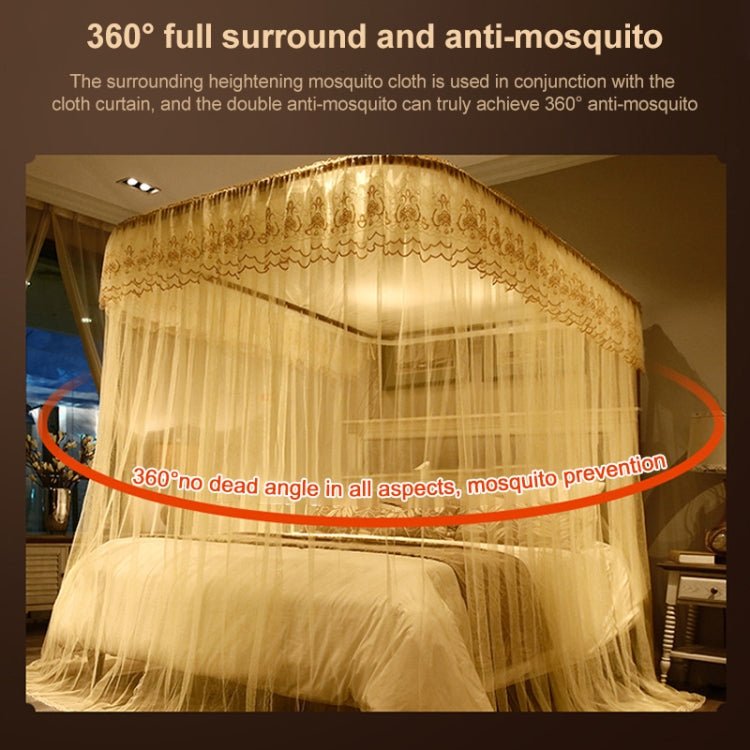 U-shaped Guide Rail Retractable Three-door Mosquito Net