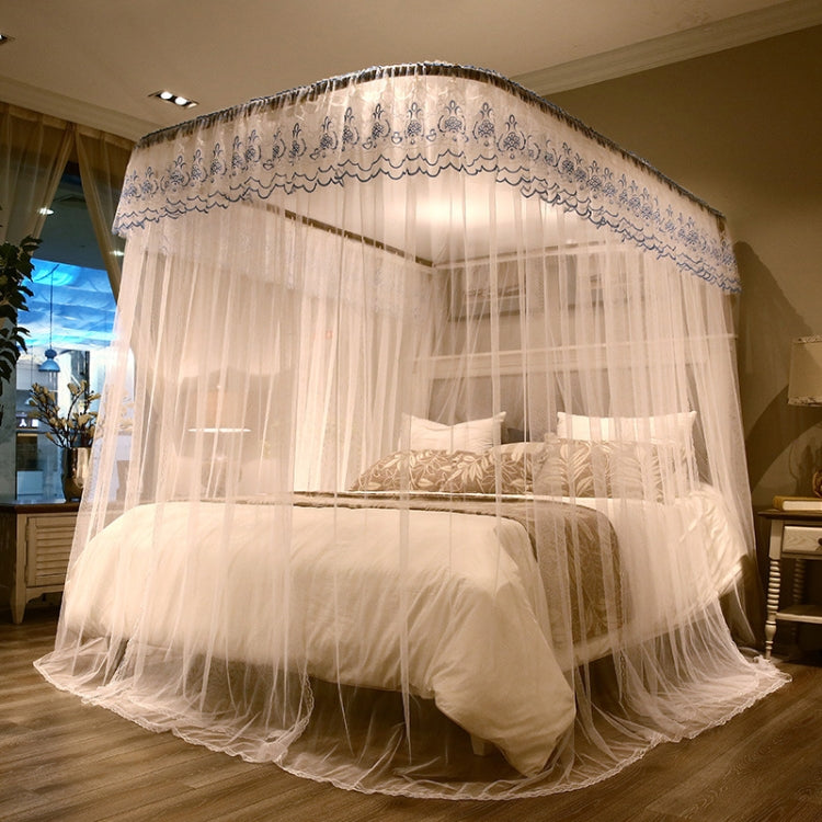 U-shaped Guide Rail Retractable Three-door Mosquito Net