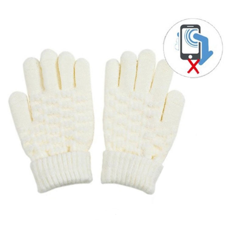 Winter Touch Screen Gloves Women Men Warm Stretch Knit Mittens Imitation Wool Thicken Full Finger Gloves — A-Grey