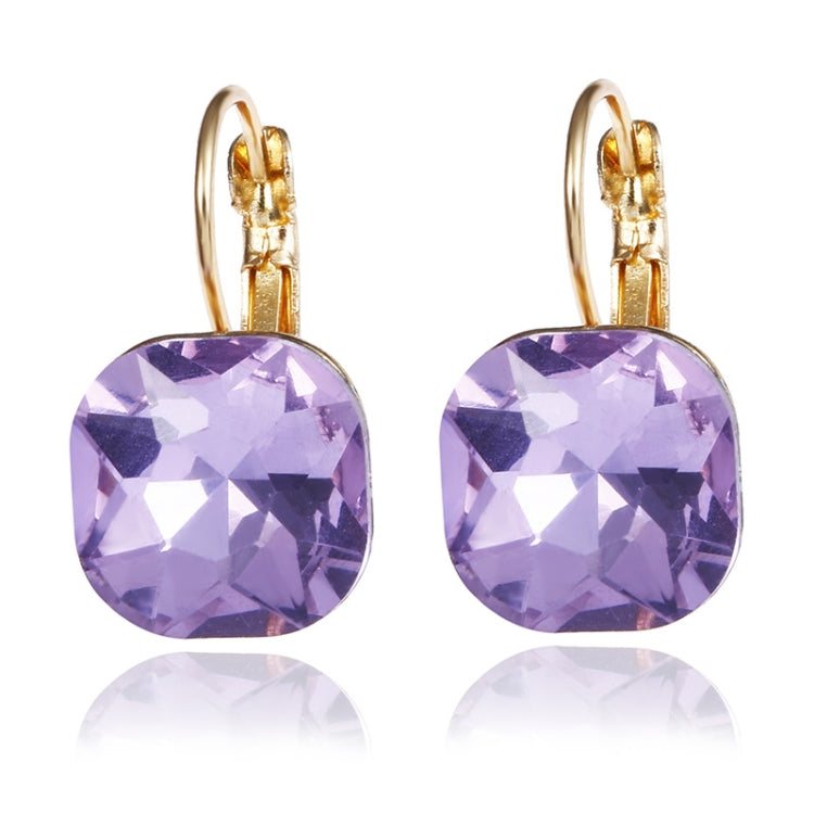 Women Fashion Color Square Stud Earrings Crystal Rhinestone Earring — view 6