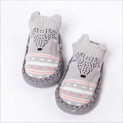 Fashion Baby Socks With Rubber Soles Infant Sock Newborn Autumn Winter Children Floor Socks Shoes Anti Slip Soft Sole Sock — 525 yellow