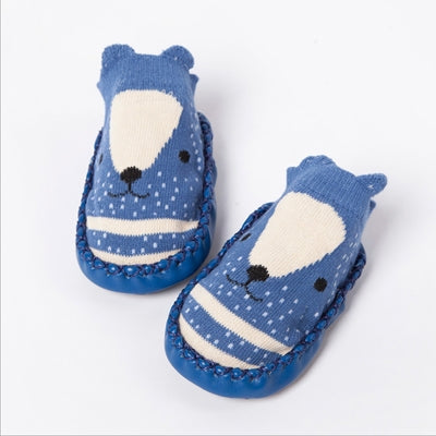 Fashion Baby Socks With Rubber Soles Infant Sock Newborn Autumn Winter Children Floor Socks Shoes Anti Slip Soft Sole Sock — 6S03 Pink