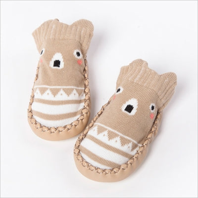 Fashion Baby Socks With Rubber Soles Infant Sock Newborn Autumn Winter Children Floor Socks Shoes Anti Slip Soft Sole Sock — 525 pink