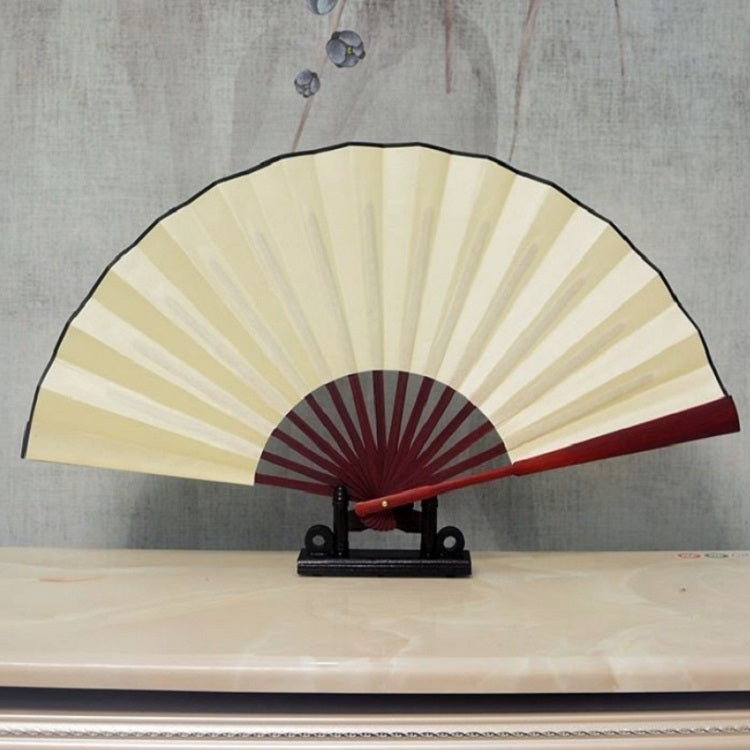 Pure Color Blank Silk Cloth Folding Fan Chinese Style Calligraphy Painting Fan — view 11
