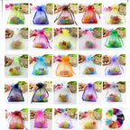 100 PCS Organza Gift Bags Jewelry Packaging Bag Wedding Party Decoration, Size: 7x9cm