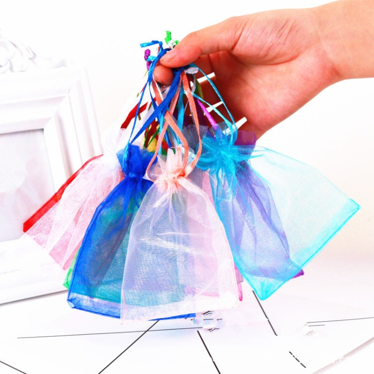 100 PCS Organza Gift Bags Jewelry Packaging Bag Wedding Party Decoration, Size: 7x9cm