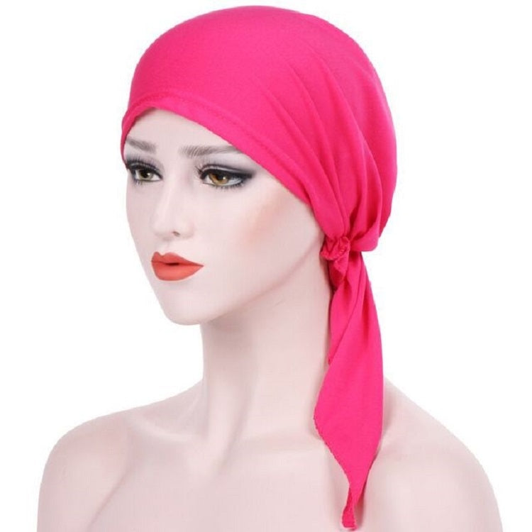 Curved Two Tail Wrap Cap Turban Hat — Fruit Green